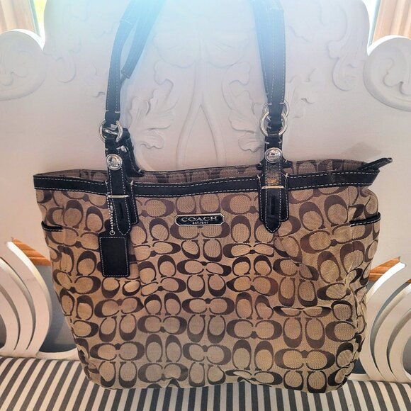 Coach Signature North South Tote Bag F16566 - Picture 1 of 7